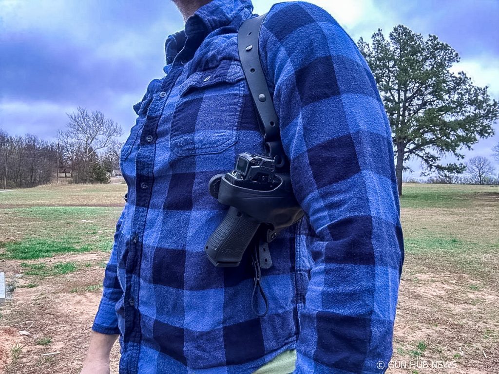 Shoulder holster. 