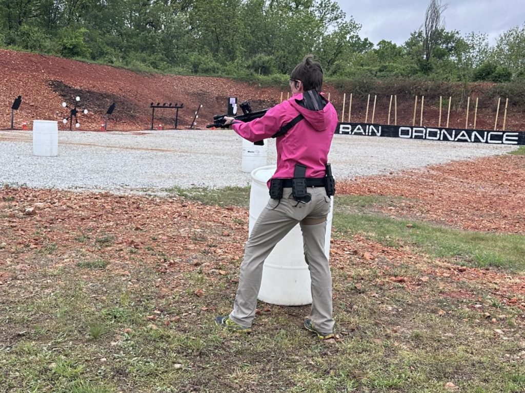 Shooting on the range.