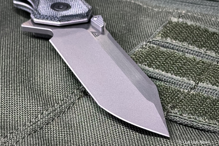 Folding knife blade.